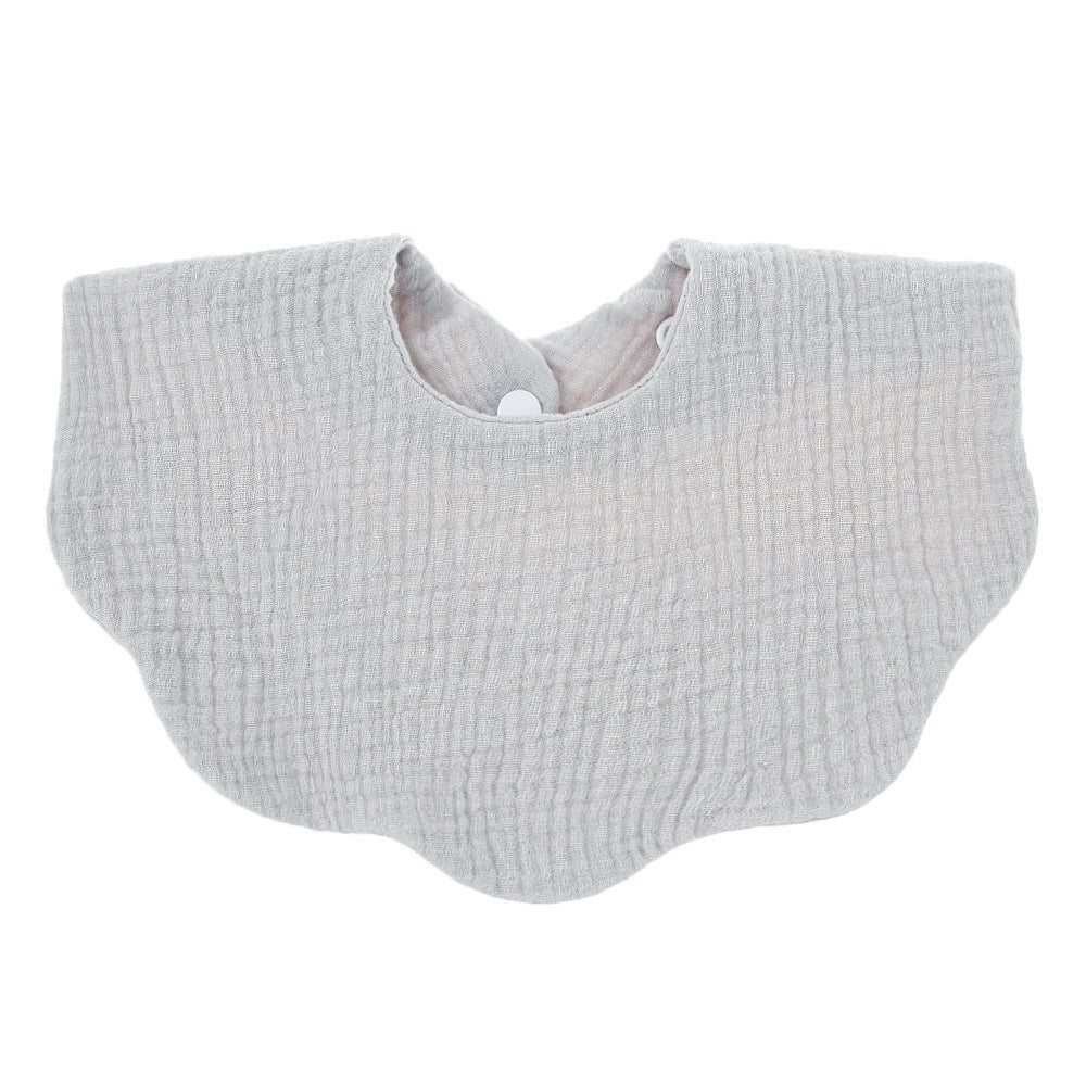 Adorable Baby Printed Saliva Towel: Soft Cotton Gauze Wavy Bib for Children