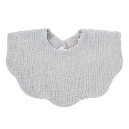 Adorable Baby Printed Saliva Towel: Soft Cotton Gauze Wavy Bib for Children