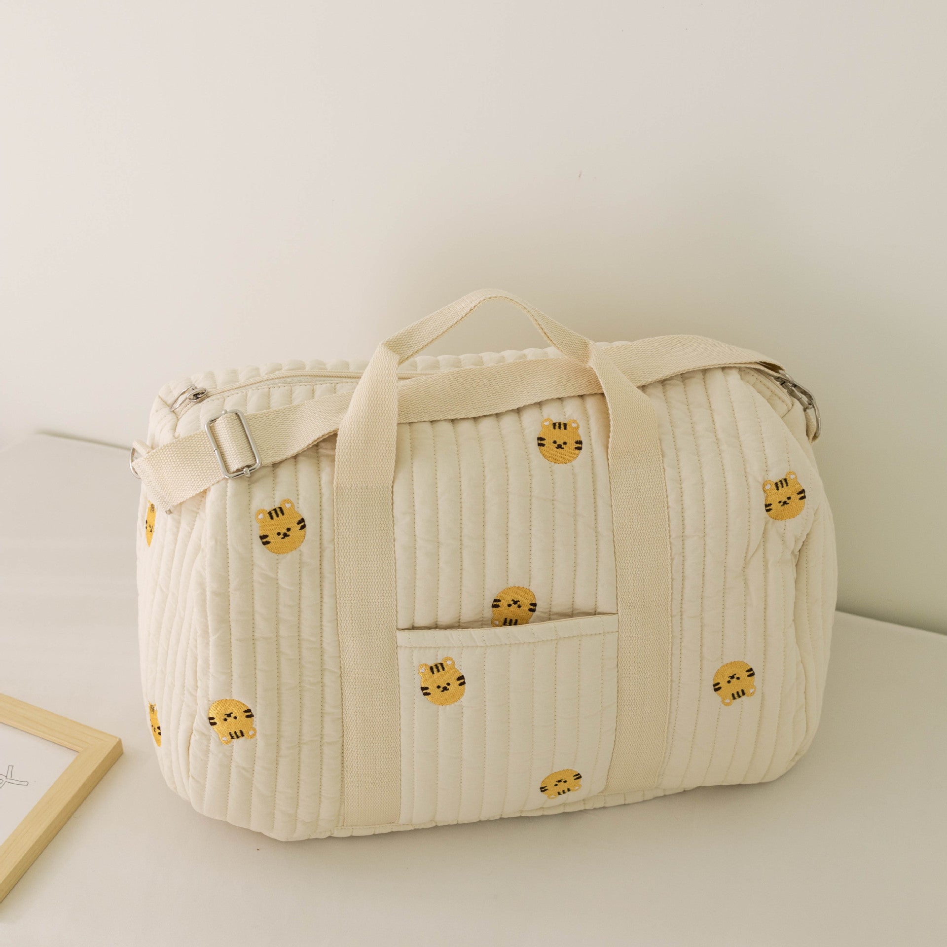 Large Capacity Lightweight Diaper and Baby Accessories Storage Boston Shoulder Bag for Moms on the Go