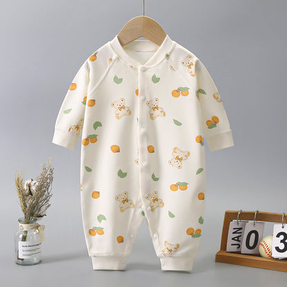Printed Cotton Baby Jumpsuits - Long Sleeve Autumn & Spring Baby Clothes