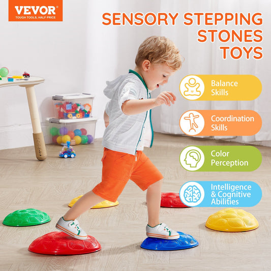 Kids Balance Stepping Stones – 6-Piece Sensory Obstacle Course for Indoor & Outdoor Play