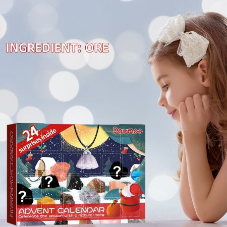 Christmas Advent Calendar Mineral Blind Box 24-Box Christmas Gift Toy Mineral Blind Box