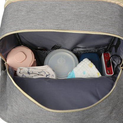 Ultimate Convenience: Expandable Diaper Bag with Insulated Pockets and Multi-Function Design