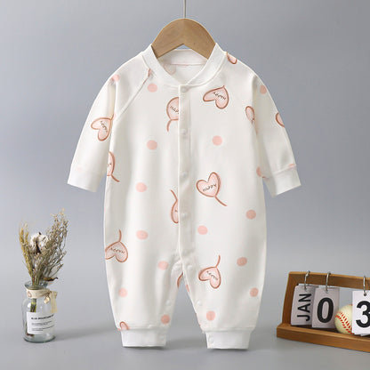 Printed Cotton Baby Jumpsuits - Long Sleeve Autumn & Spring Baby Clothes
