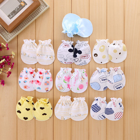 Gentle Protection: Newborn Baby Anti-Scratch Cotton Gloves - Breathable and Comfortable for Summer, 3-12 Months, 6 Pairs