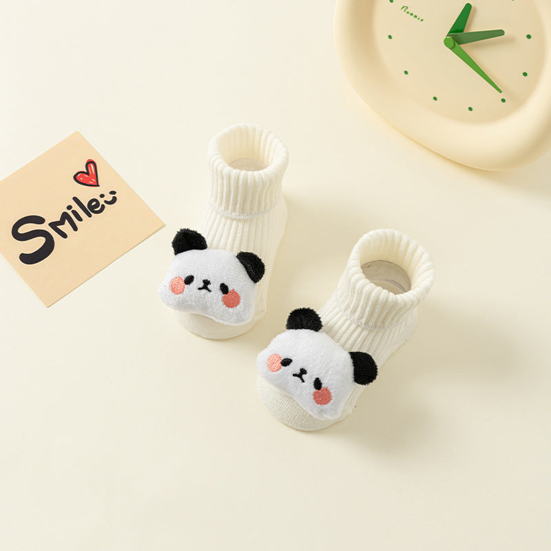 Comfortable Newborn Baby Room Socks with Double Needle Design for Non-Slip, Roomy Fit