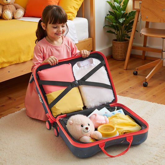 18-Inch Ride-On Kids Scooter Luggage – Lightweight Suitcase with Wheels