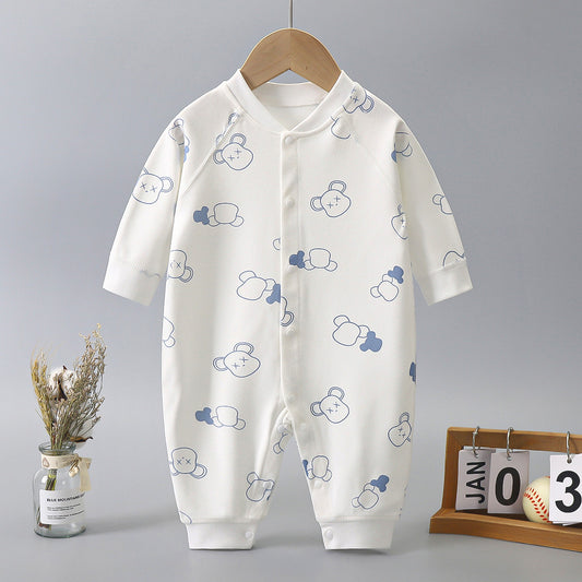 Printed Cotton Baby Jumpsuits - Long Sleeve Autumn & Spring Baby Clothes