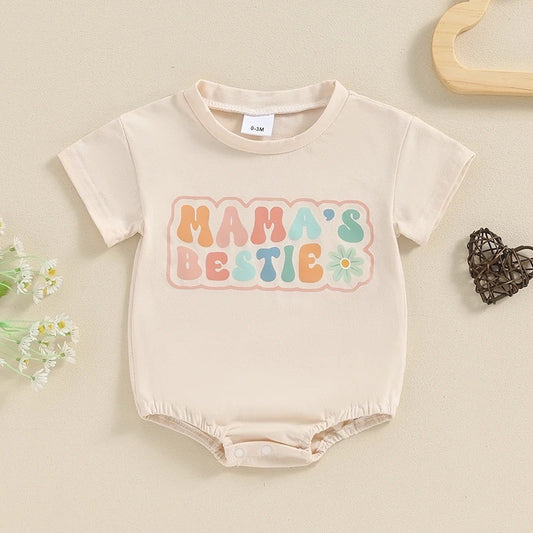 Stylish Baby's Summer Printed Short-Sleeved Fashion Romper