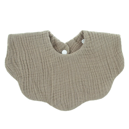 Adorable Baby Printed Saliva Towel: Soft Cotton Gauze Wavy Bib for Children