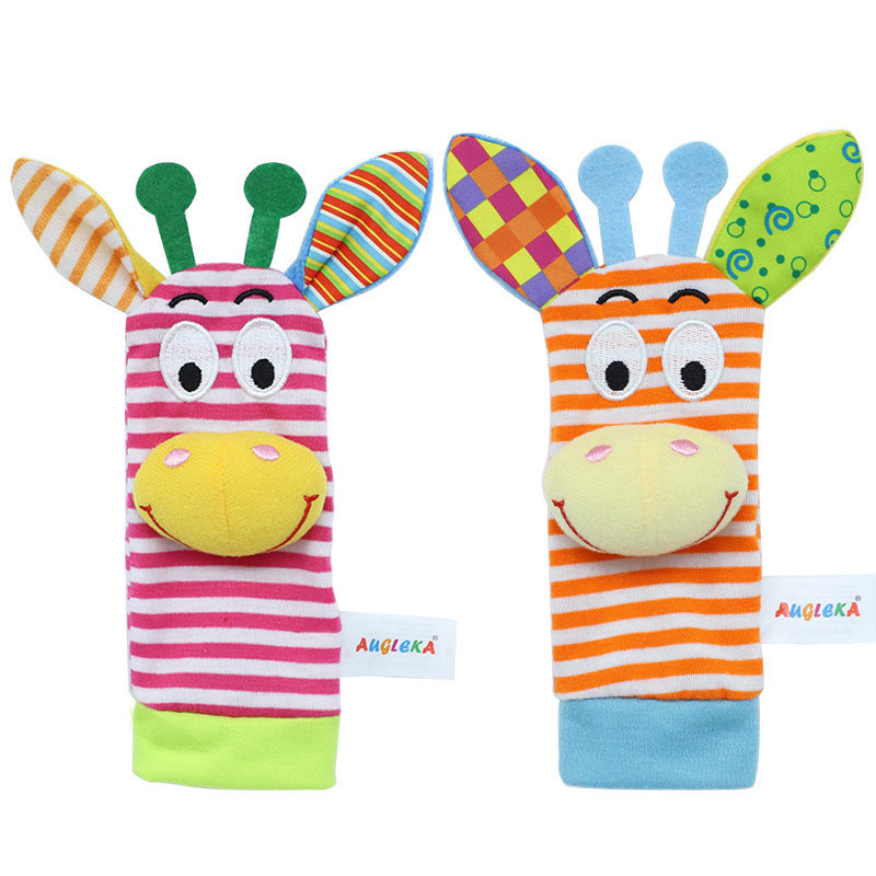 Adorable Baby Cartoon Bell Wrist Strap and Socks Set