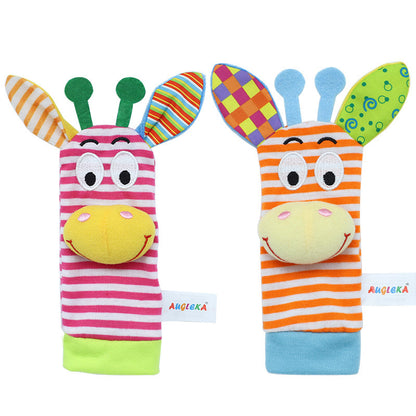 Adorable Baby Cartoon Bell Wrist Strap and Socks Set