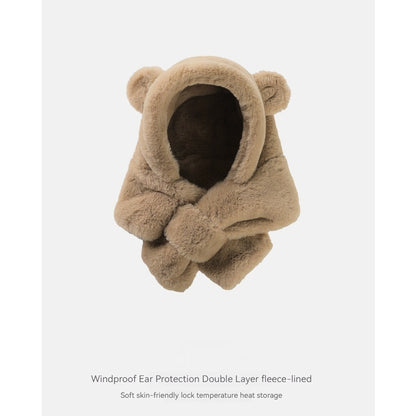 Adorable Baby Bear Hat with Scarf: Cozy and Warm for Infants
