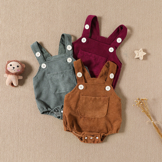 Chic Sleeveless Leotard: Girl's Solid Color Sling Romper for Babies