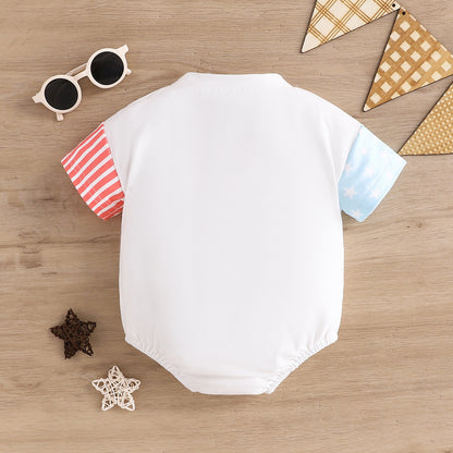 Adorable Baby Chenille Patchwork Design Cotton Romper: Soft, Stylish, and Perfect for Your Little One!