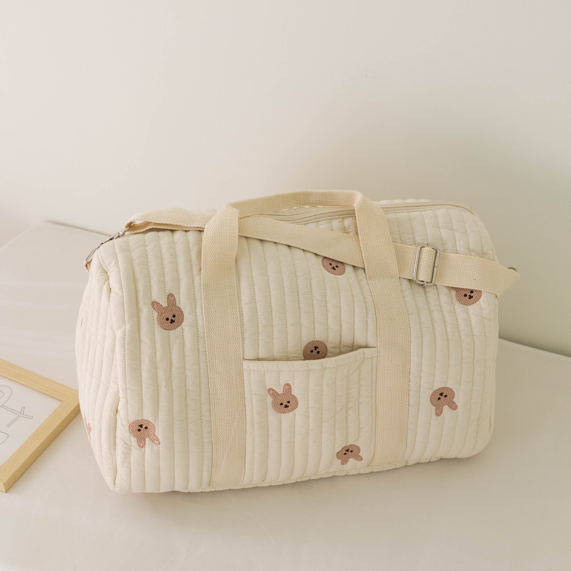Large Capacity Lightweight Diaper and Baby Accessories Storage Boston Shoulder Bag for Moms on the Go