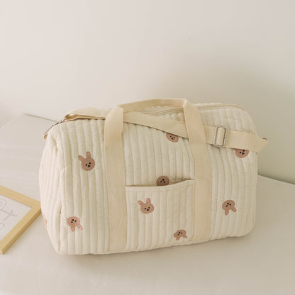 Large Capacity Lightweight Diaper and Baby Accessories Storage Boston Shoulder Bag for Moms on the Go